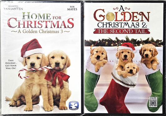 A GOLDEN CHRISTMAS 2 SECOND TAIL/HOME FOR CHRISTMAS GOLDEN CHRISTMAS 3 (DVD) NEW
