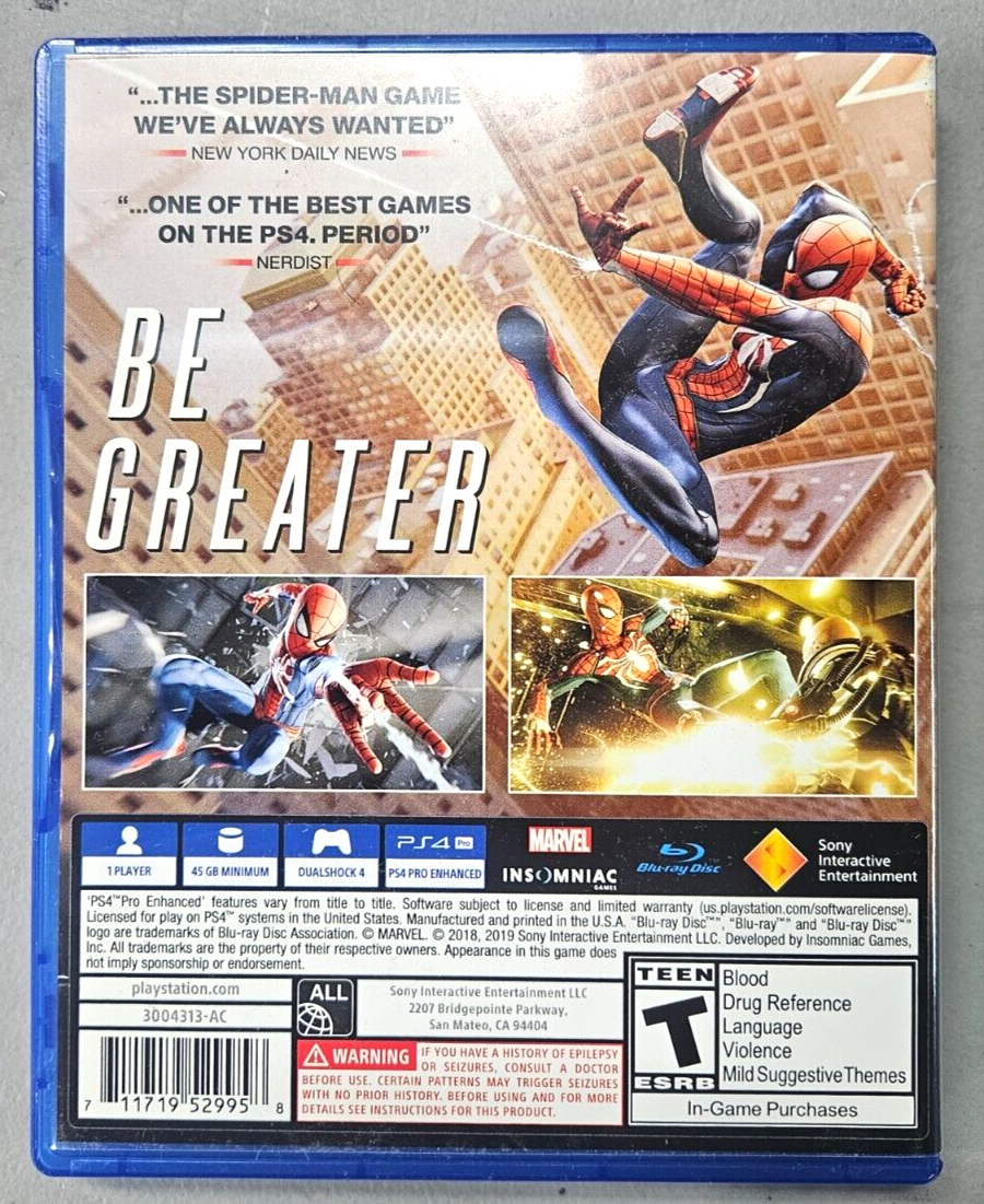 Marvel's Spider-Man: Game of The Year Edition -Sony PlayStation 4