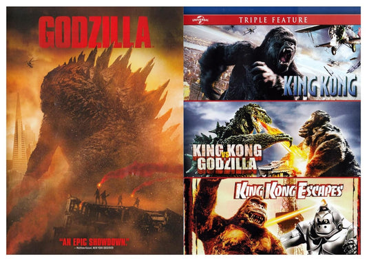 Mighty Showdown Monster 4 Movie Epic King Kong VS Godzilla DVD