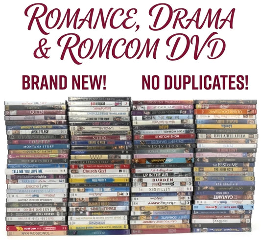 Random Romance, Drama & Rom-Com DVD Lot – 10, 25 or 50 Brand New Sealed Movies | No Duplicates | Theatrical Hits & Hidden Gems