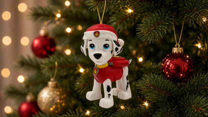5-Pack PAW Patrol Marshall Christmas Tree Ornaments – 3 Inch Holiday Decorations, Lightweight Character Ornaments, Christmas Gifts for Kids & Collectors