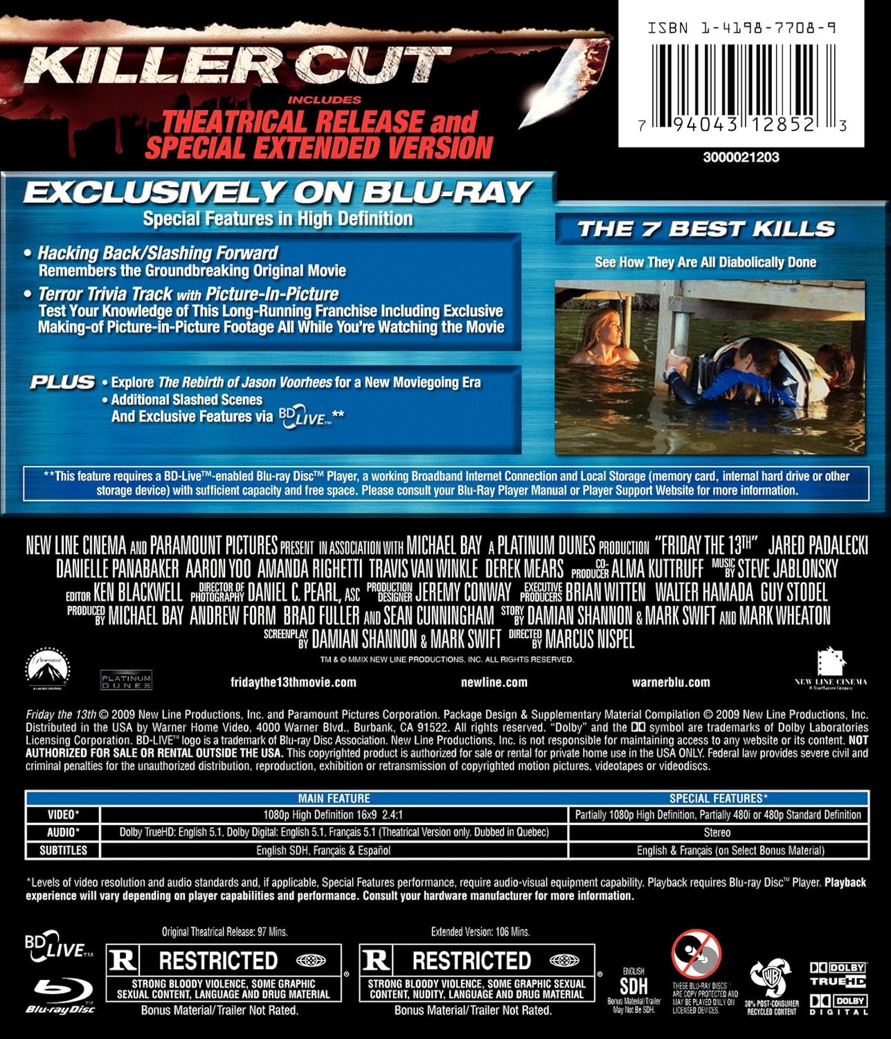 Friday the 13th (Extended Killer Cut and Theatrical Cut) [Blu-ray]