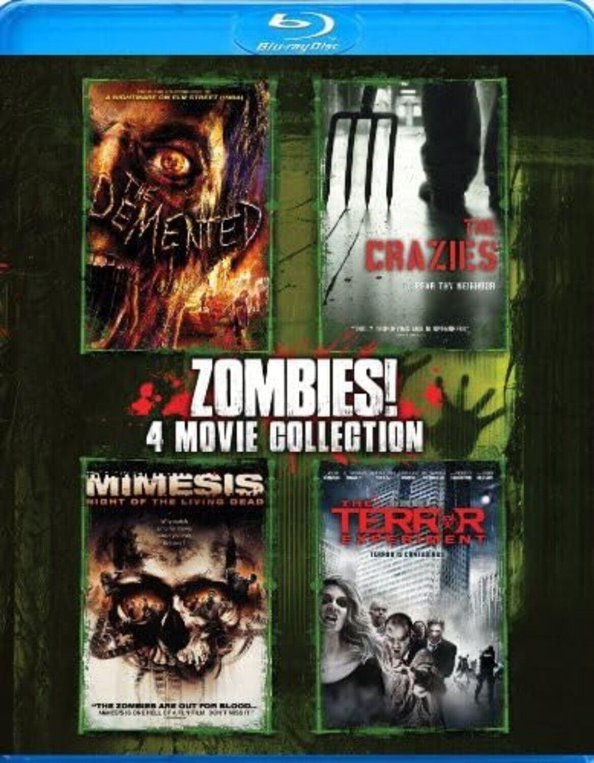 Zombies! 4-Pack (Blu-ray) Demented/Crazies/Mimesis Living Dead/Terror Experiment
