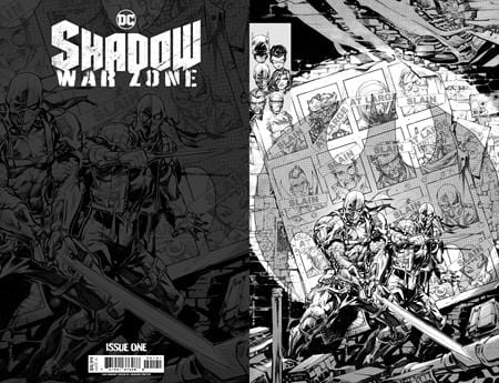 Shadow War Zone #1 Cover D Howard Porter Black & White 1:50 Incentive Variant Cover