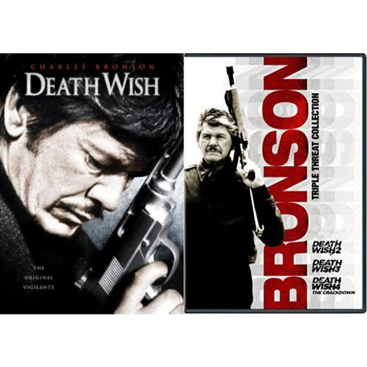 Death Wish 1 / 2 / 3 / 4: The Crackdown) DVD Set - Starring Charles Bronson, Jill Ireland, Deborah Raffin, Gavano O'Herlihy (Director Michael Winner, J. Lee Thompson)