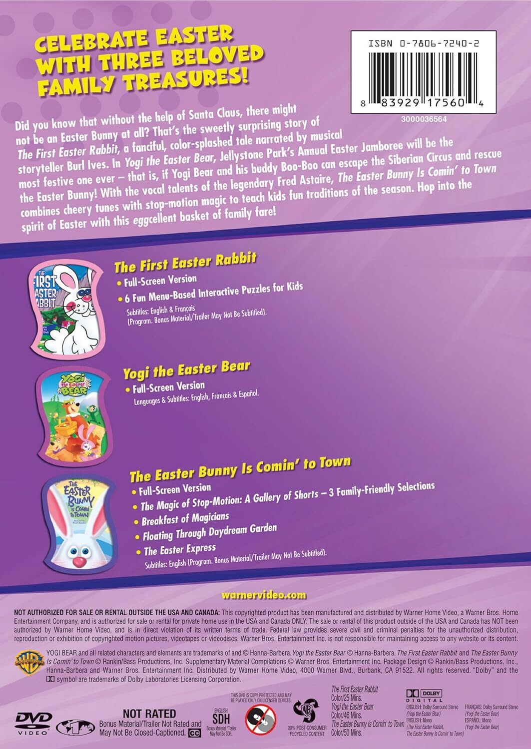 Easter Fun Pack (DVD 3-DISC) BRAND NEW!!! & SEALED!!!