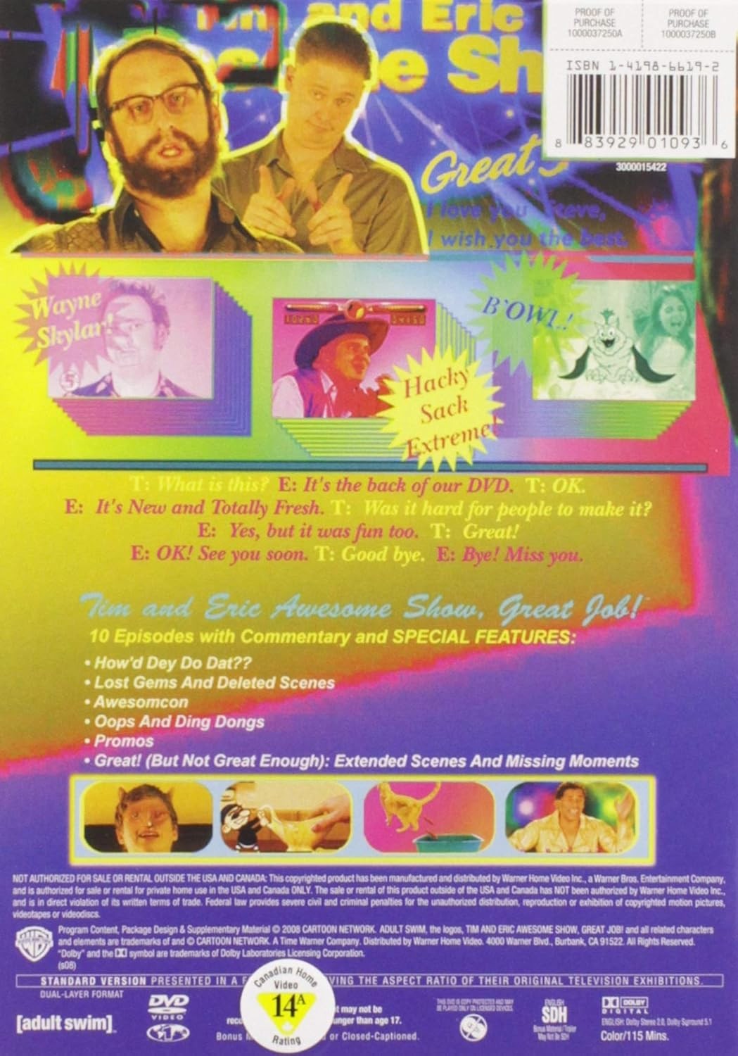Tim and Eric Awesome Show Great Job! Complete SEASON 1 (DVD) BRAND NEW!!!