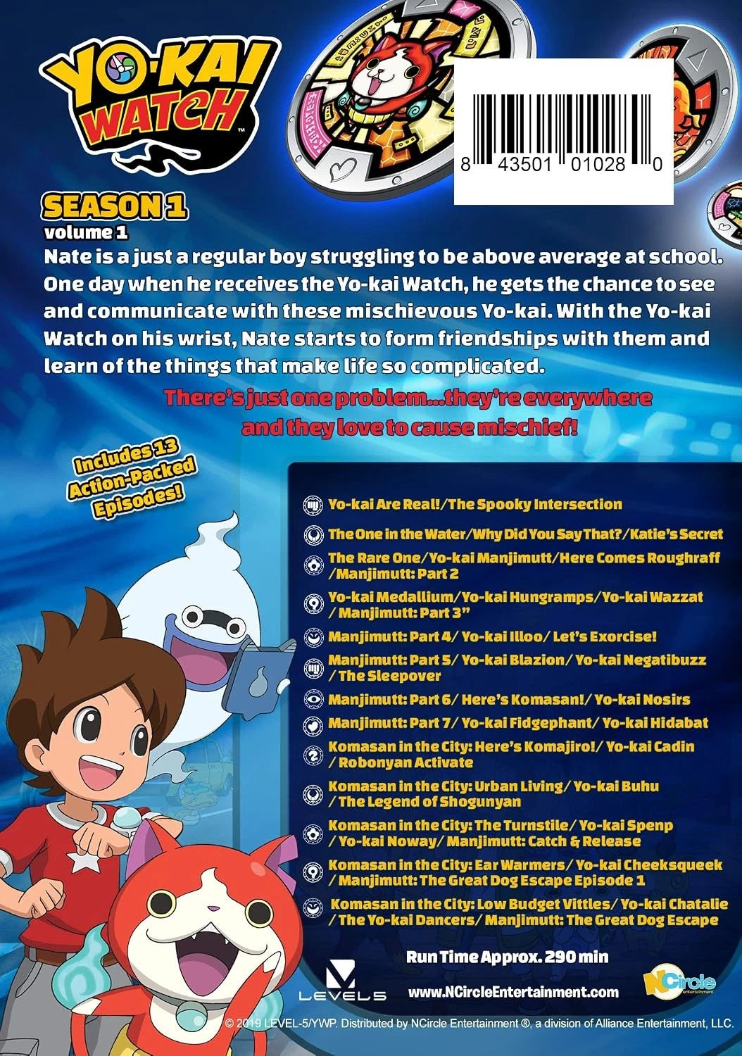 YO-KAI WATCH Season 1 Vol 1 DVD Limited Edition Gift Set + Comic Book BRAND NEW