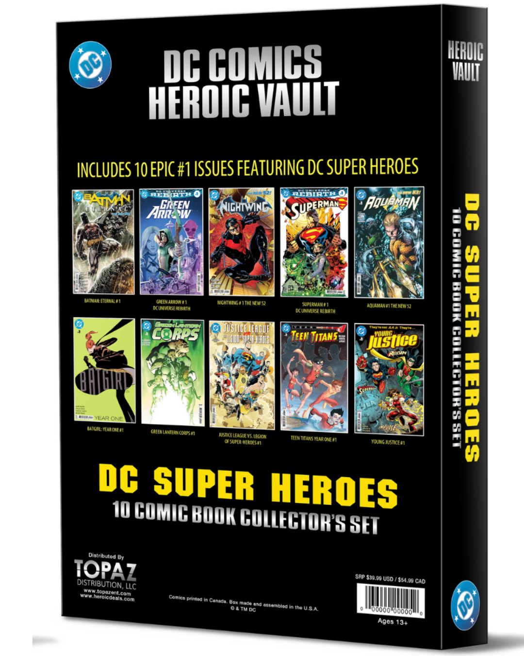 DC Comics Heroic Vault: Super Heroes - 10 Comic Book Limited DC Comics Heroic Vault: Super Heroes - 10 Comic Book Limited