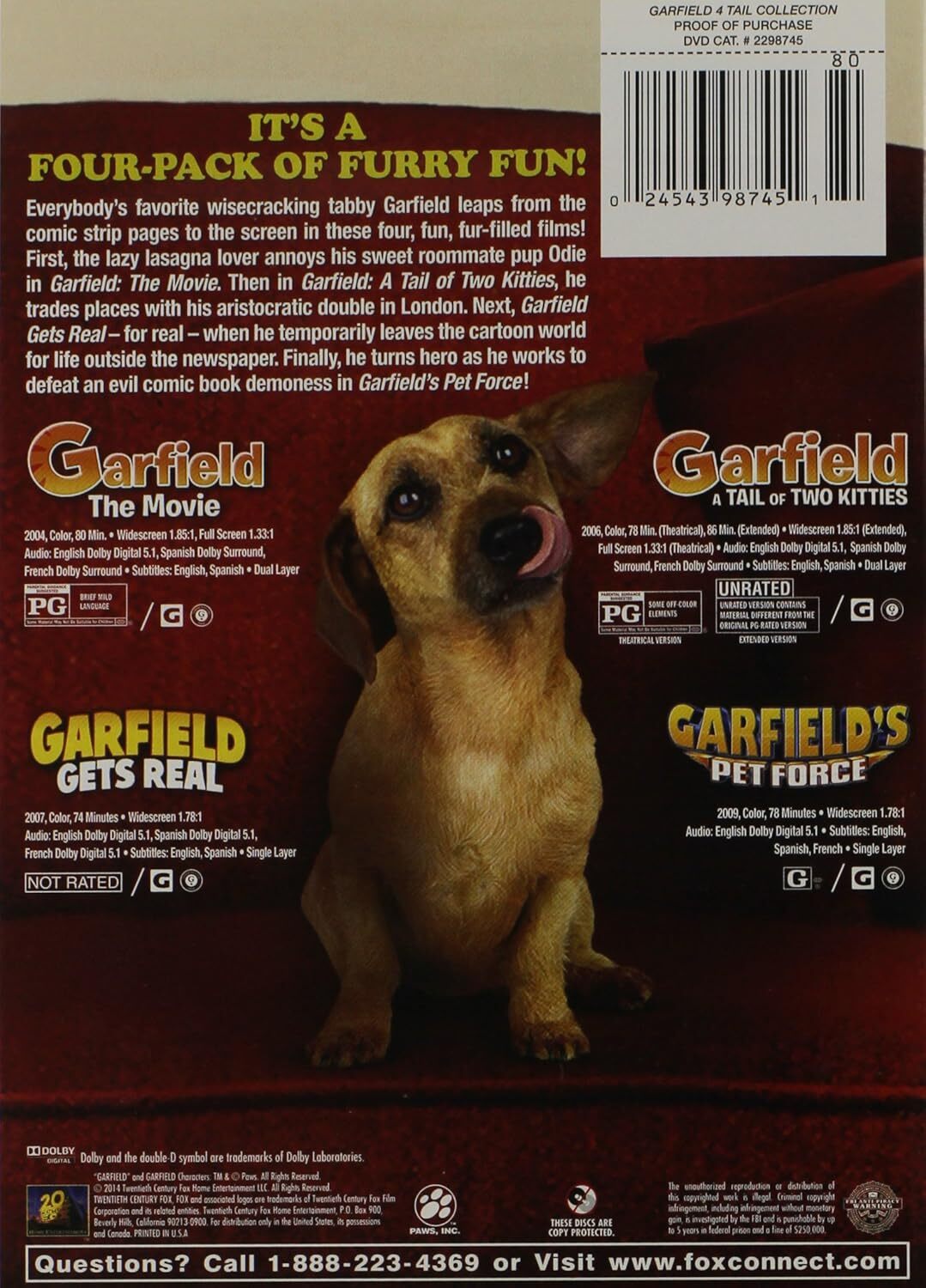 Garfield 4 Tail Collection (DVD) BRAND NEW!!! & SEALED!!!