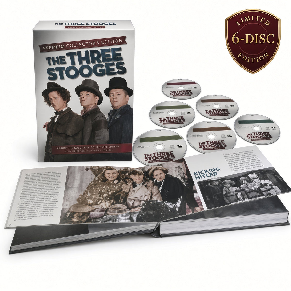 The Three Stooges Premium Collector’s Edition 6 DVD + Book