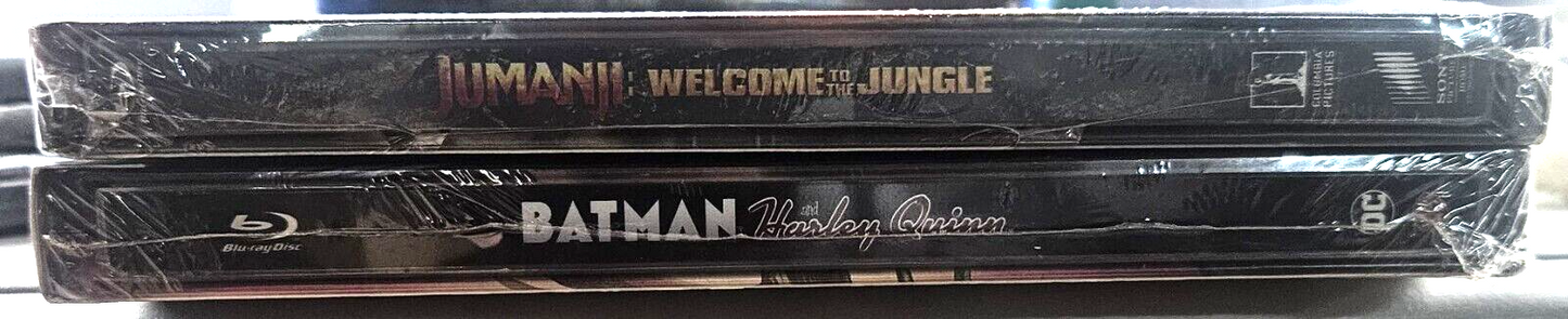 Batman & Harley Quinn/Jumanji welcome to the jungle steel book Blu-ray+ DVD NEW!