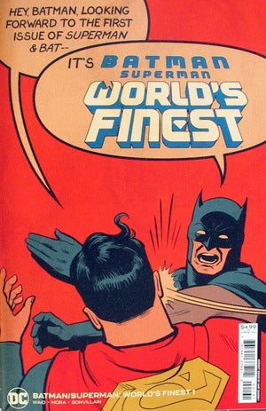 Batman Superman Worlds Finest #1 - Cover H Incentive Chip Zdarsky Batman Slap Battle Card Stock 1:25 Ratio Incentive Variant Cover