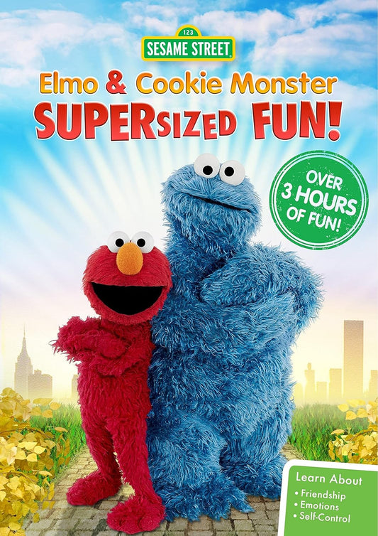 Sesame Street: Elmo & Cookie Monster Supersized Fun! (DVD) NEW!!