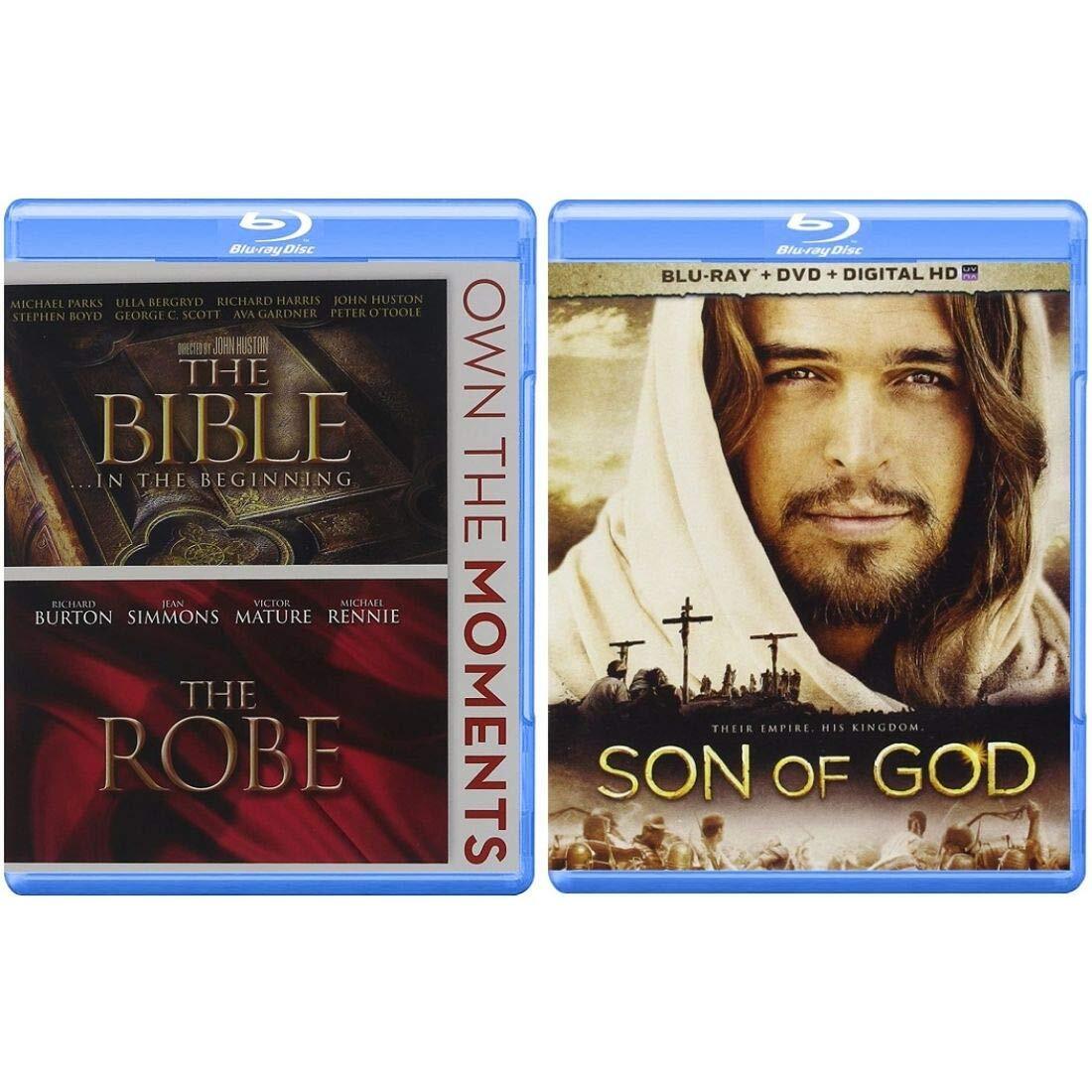 The Bible: In the Beginning / The Robe / Son of God Blu Ray Collection BRAND NEW
