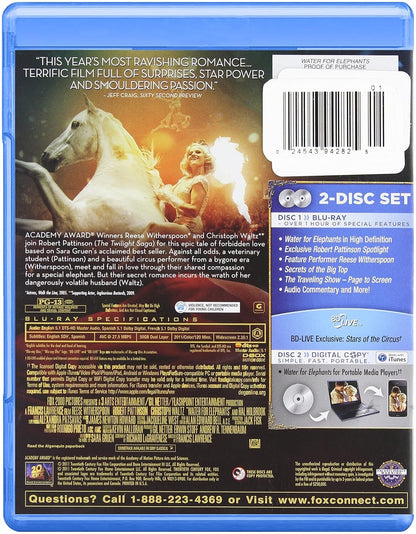 Water for Elephants (Blu-ray + Digital) BRAND NEW!!! & SEALED!!!