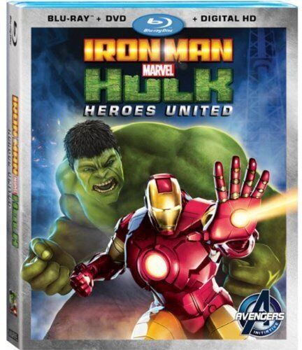 Iron Man Hulk Heroes United (BLU-RAY+DVD+DIGITAL COPY) BRAND NEW!!!