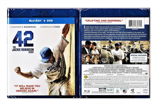 42 The Jackie Robinson Story (Blu-ray + DVD) Brand New!!