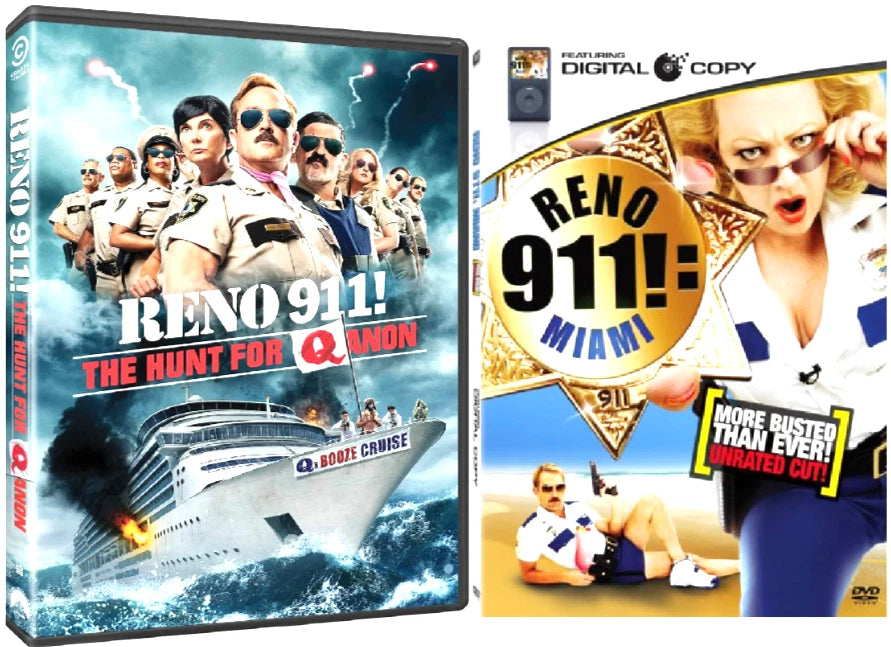Reno 911 2-Movie Collection [DVD] Reno 911!: Miami (Unrated Cut) / Reno 911!: The Hunt for Qanon (Comedy Central Double Feature)