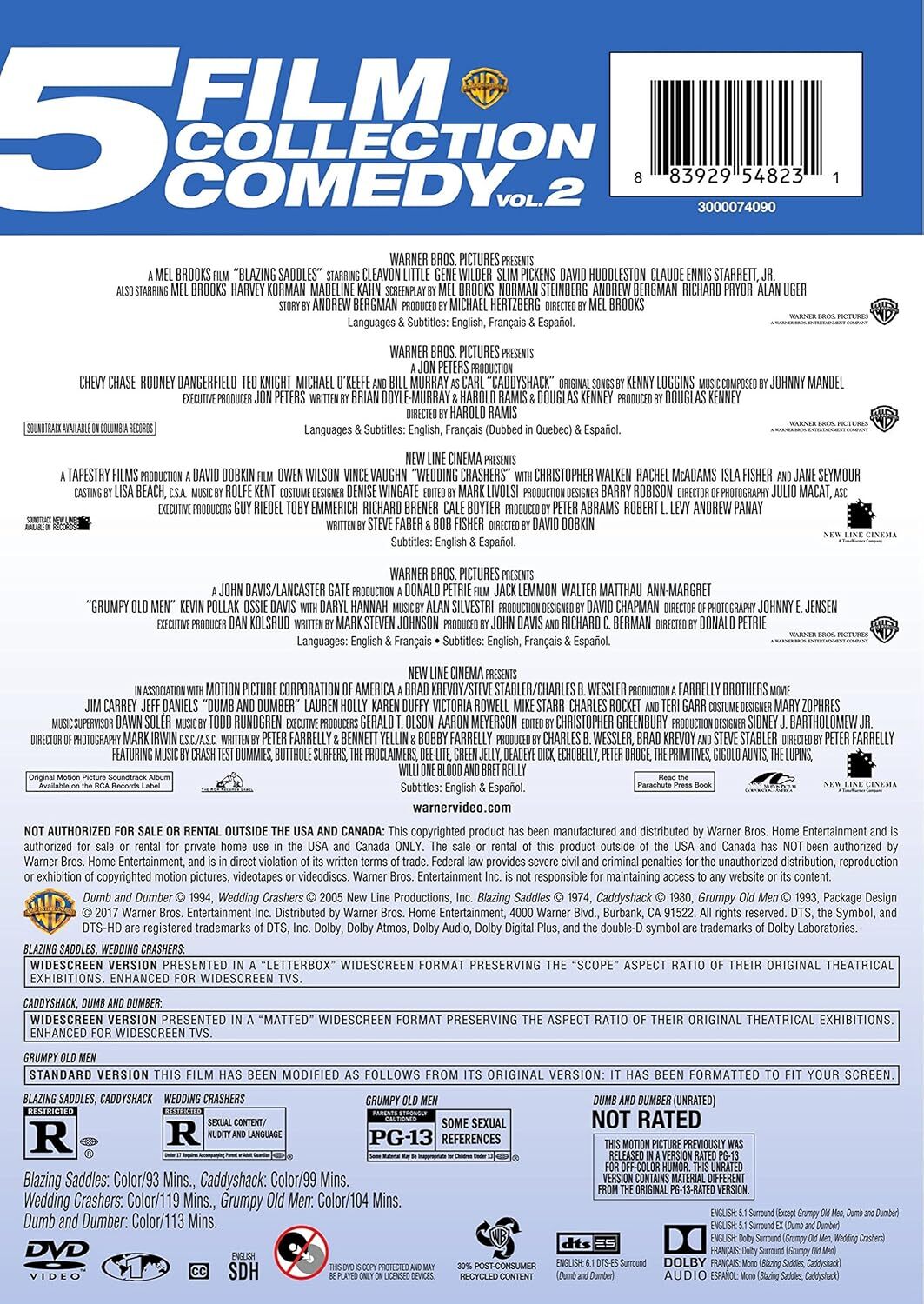 5 Film Collection: Comedy Vol. 2 (DVD) BRAND NEW!!! & SEALED!!!