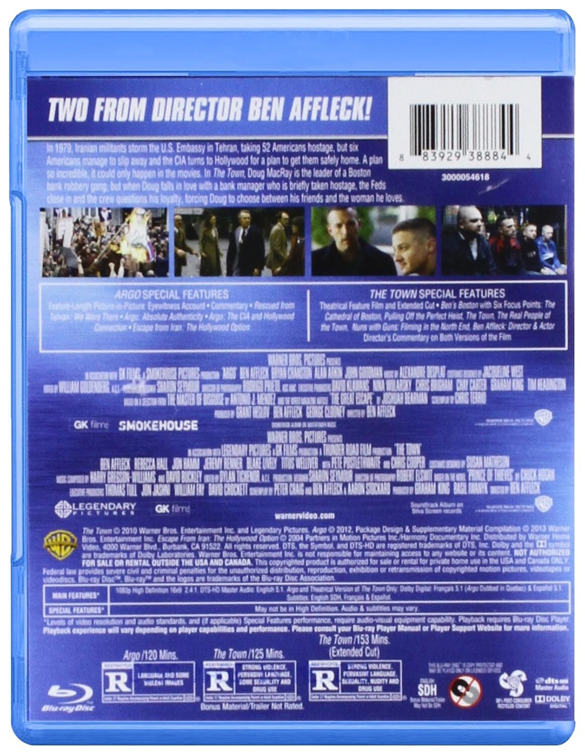 ARGO & THE TOWN Ben Affleck Double Feature (Blu Ray) BRAND NEW