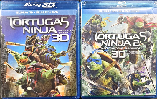 TMNT 2-Pack Blu-ray 3D Collection Spanish Artwork region 1/A BRAND NEW!!!
