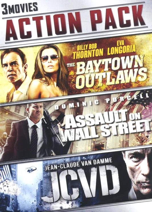 3 Movies Action (DVD) The Baytown Outlaws , Assault on Wall Street , JCVD NEW!!!