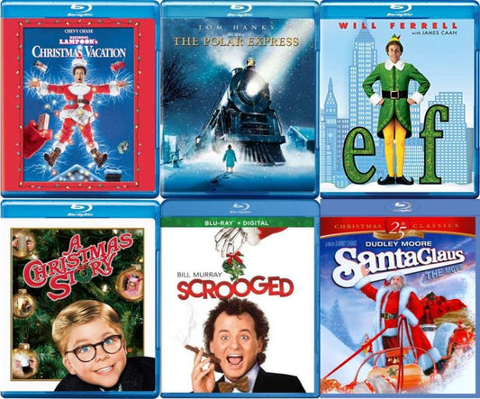 Holiday Family Classics 6-Movie Blu-ray Collection: Christmas Story / Christmas Story 2 / The Polar Express / National Lampoon?s Christmas Vacation / Elf / Scrooged / Santa Claus: The Movie