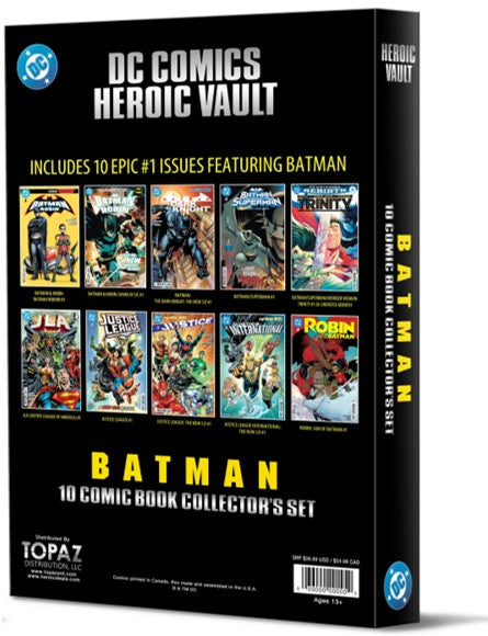 DC Comics Heroic Vault: Batman - 10 Comic Book Limited Edition Collector’s Set (All #1 Issues)